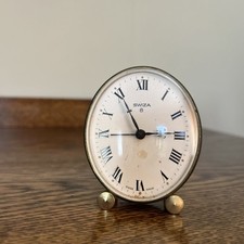 VINTAGE BRASS SWIZA 8 DAY CLOCK SWISS