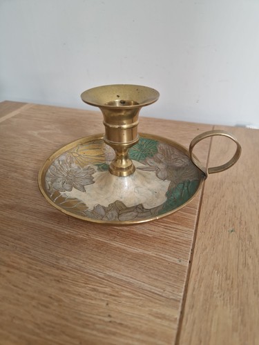 Vintage brass chamberstick - brass,