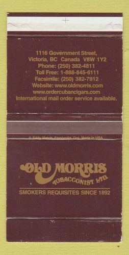 Matchbox old morris - morris, tobacco