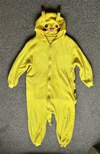 Pokemon Pikachu Anime Suit Costume Boys Pyjamas All-In-One. Age 10-11 Years