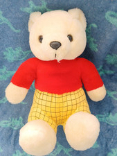 Vintage Rupert The Bear Soft Toy Teddy Bear 11 Inch Plush Retro