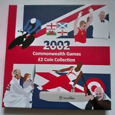 2002 £2 COMMONWEALTH GAMES COIN  ALBUM with hardcover and magnet locking