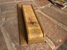 Vintage Wooden Pencil Box with