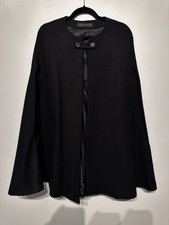 Zara Woman Wool Blend Cape Coat – Black – Size EUR S / UK 8 / USA S – NWOT