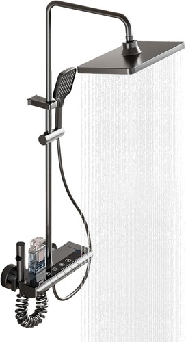 Shower mixer set with - with, piano