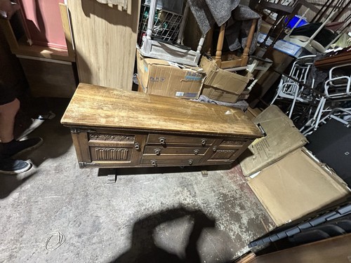 Antique oak sideboard - antique, old