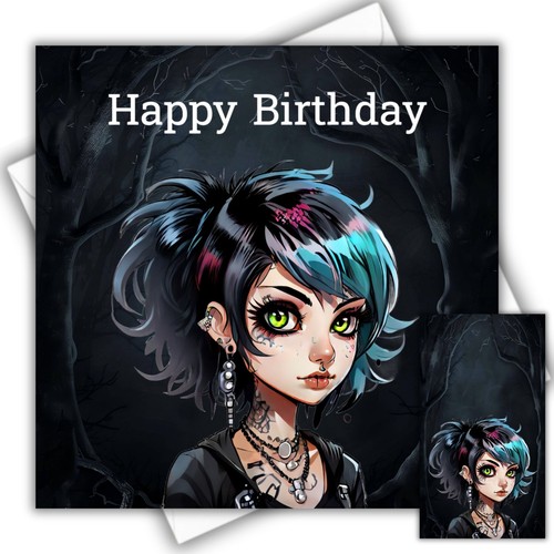 Birthday card with matching - card,