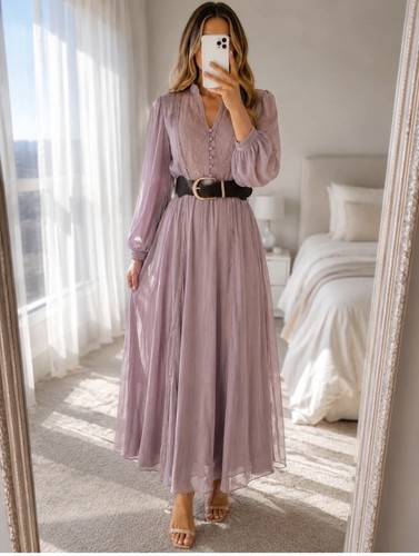 Zara woman ss26 mauve belted - zara,