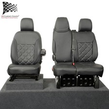 RENAULT TRAFIC SPORT BUSINESS+ (2014+) HEAVY DUTY LEATHER FRONT SEAT COVERS 639