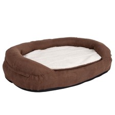 Oval Brown Memory Foam Dog Bed