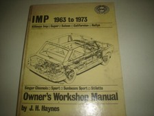 Haynes Hillman Imp & Variants Workshop Manual - 1963 to 1973 - Good Condition