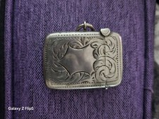 Antique Solid Silver Match Box