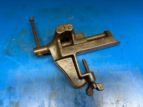 Vintage bench vice clamp - bench, on