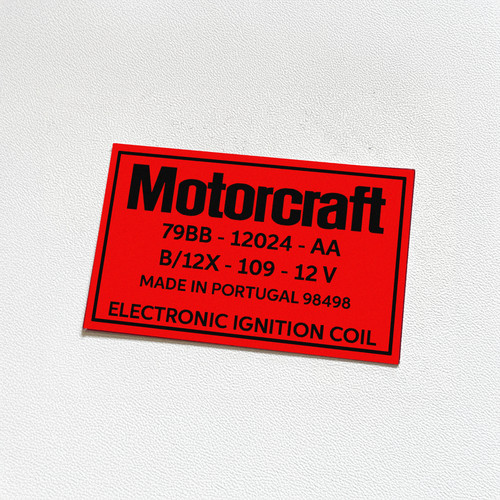 Motorcraft coil decal sticker - motorcraft, decal/sticker