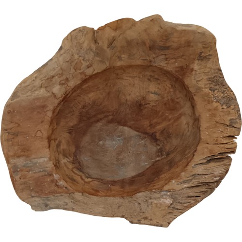 Natural wooden bowl rustic - natural,