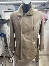 Men's Shearling Coat Gray Size