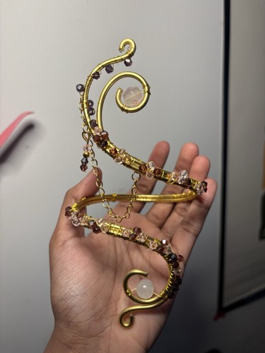 Gold arm cuff jewelry upper - gold,