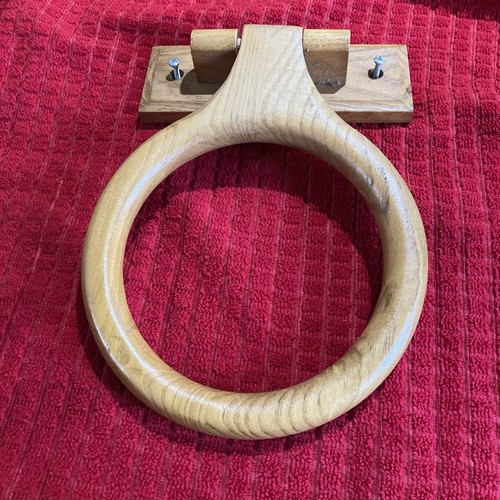 Vintage wooden towel ring - vintage,