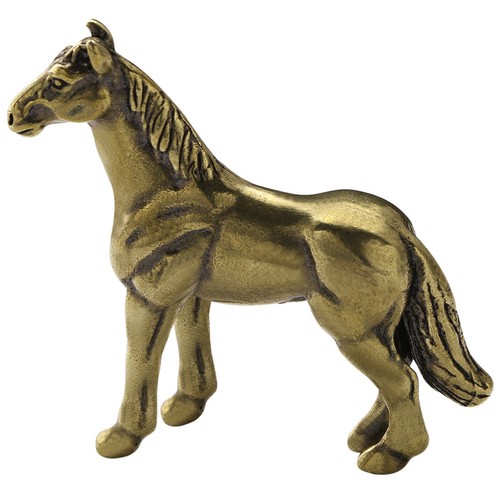 Copper horse sculpture metal - sculpture,