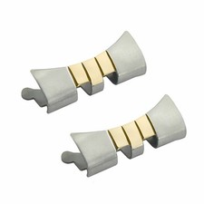 2 ENDPIECE LINK FOR ROLEX DATEJUST 20MM JUBILEE BAND 18K/S REAL GOLD 16013 16233