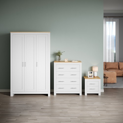 White bedroom furniture set - furniture,