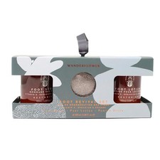Foot Cream Gift Set Lotion Scrub Pumice Stone Vegan Friendly 100ml Wanderflower