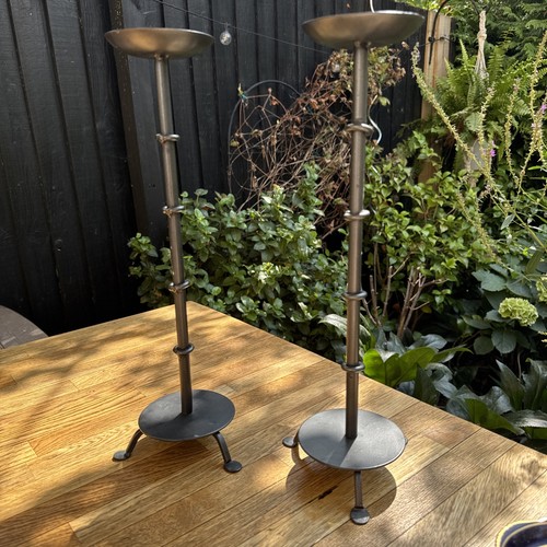 Pair vintage wrought iron - pair,