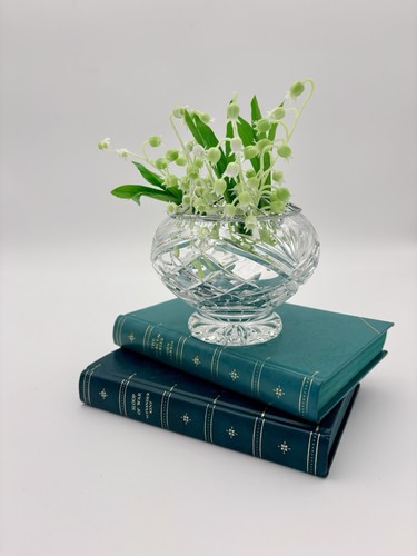 Vintage cut glass rose bowl - cut,