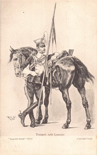 Postcard military trooper - ,