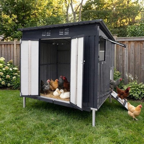 Metal chicken coop - metal, with