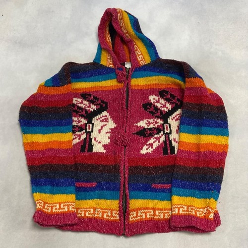 Vintage knitted hoodie native - knitted,