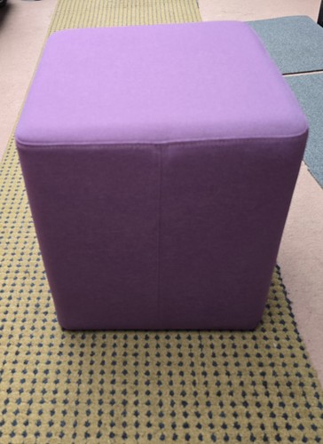 Purple puff stool chair - purple,