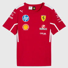 2025 F1 T-Shirt Red Scuderia Ferrari Official Team Shirt