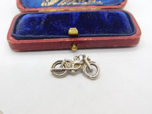 Sterling silver motorbike - sterling,