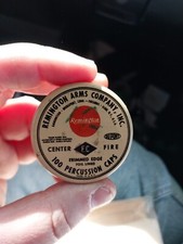 Vintage REMINGTON ARMS Company, Inc. Percussion Caps Tin Container EMPTY 
