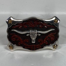 Longhorn Buffalo Metal Belt Buckle Biker Bull Cow USA Cowboy Western