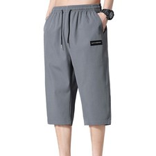 UK 3/4 Length Quick Dry Shorts for Men Elastic Waist and Breathable Design