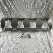 IKEA VRUM Stainless Steel Wall Mount Wine Rack 4 Bottle Capacity NEW UNUSED!