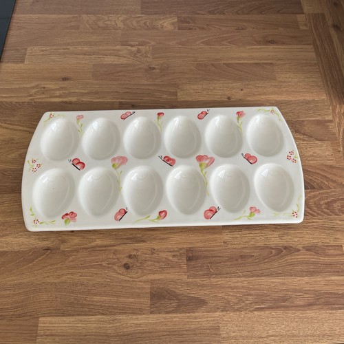Floral ceramic egg holder - floral,