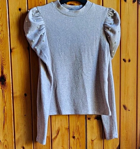 Zara pearl embellished puff - zara,