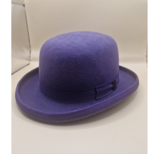 Purple wool felt bowler - dh,
