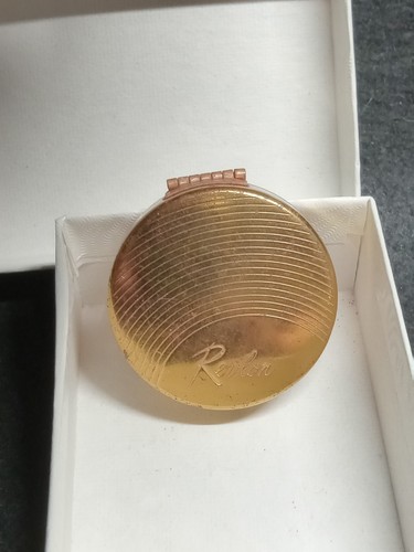 Vtg revlon gold - tone, compact