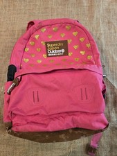 Superdry Japan Outdoor Pink Glitter Heart Backpack