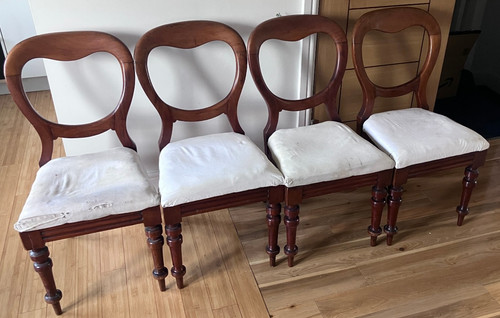 Four w antique - j.b, mahogany
