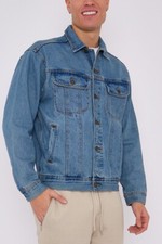 Ex Wrangler Mens Denim Jacket Rugged Authentic Classic Collar Western Seconds