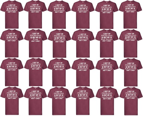 Dog problems shirt maroon - dog,