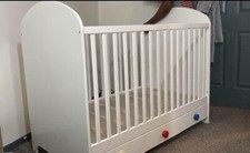 Used White Ikea Gonatt cot bed
