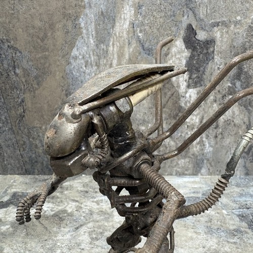 Sparkplug scrap metal art - metal,