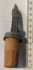 Great Vintage Pewter Wine Bottle Stopper With Big Ben  Design a bit wonky