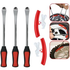Motorcycle Tire Wheel Changing Spoons Lever Iron Rim Protector Valve Tool Kit UK